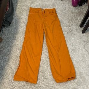 DTT orange wide leg jeans size 4